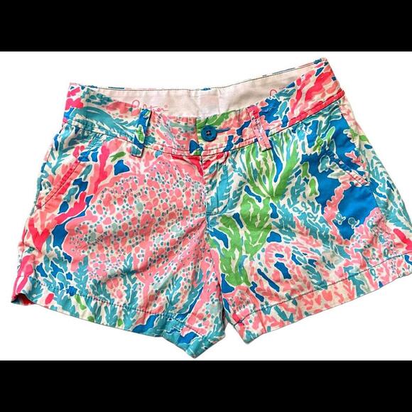 Lilly Pulitzer Floral Print Callahan Shorts - Picture 1 of 10